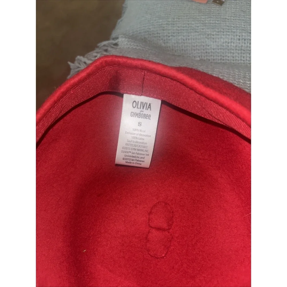 Gymboree Olivia Pig Felt Beret Wool Red Size Small Adorable